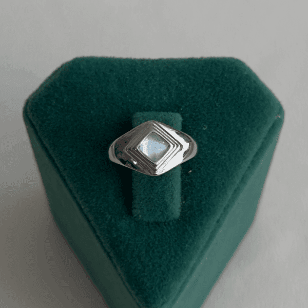 pirinç silver eklem baklava taşlı yüzük