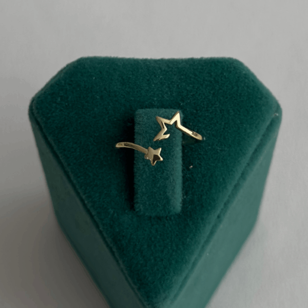 pirinç gold eklem yıldız yüzük