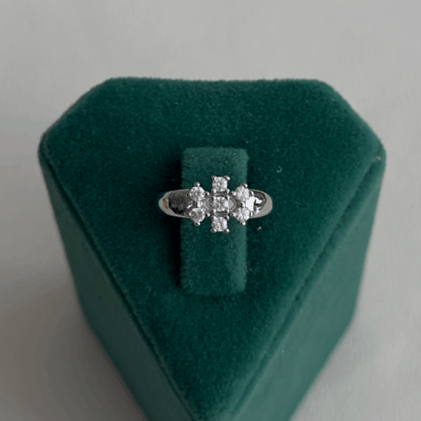 pirinç silver eklem çiçek yüzük