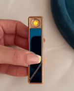 rose parlak lacivert elektrikli çakmak - Görsel 2