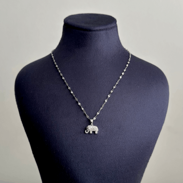 çelik silver fil parlak zincir 45cm kolye