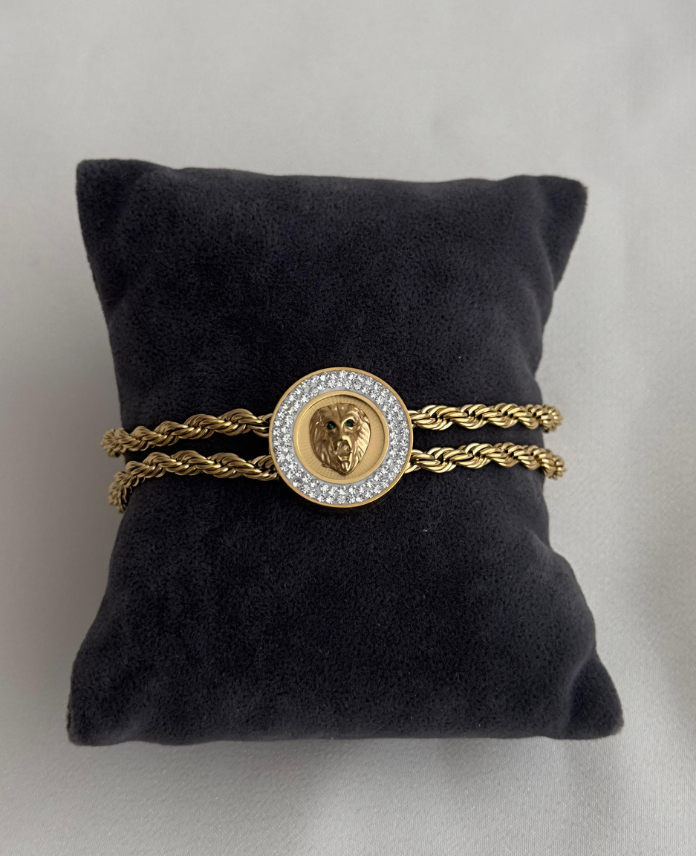 2-4.png çelik gold iki burgu kaplan taşlı bileklik - Görsel 1