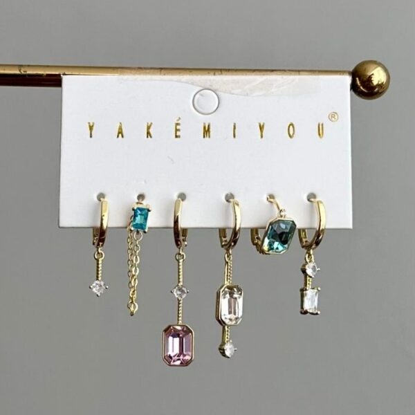 vip yakemıyou gold altılı küpe