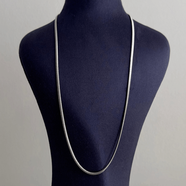 çelik silver ince italyan 60cm kolye