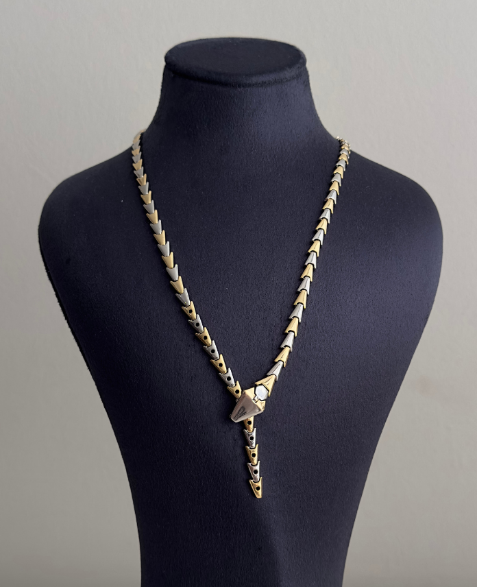 239.png bijuteri vip multi yılan asansörlü 45cm kolye - Görsel 1