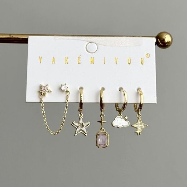 vip yakemıyou gold altılı küpe