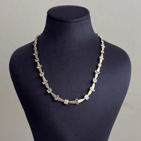 bijuteri vip multi dikdörtgen taşlı 45cm kolye