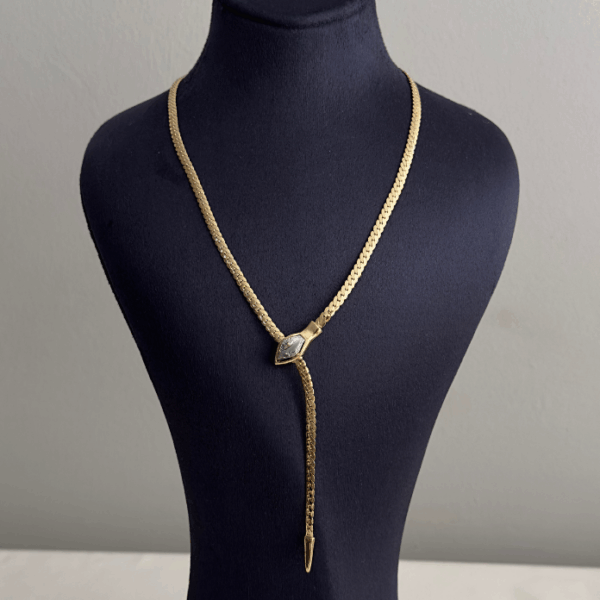 bijuteri vip gold yılan asansörlü kolye