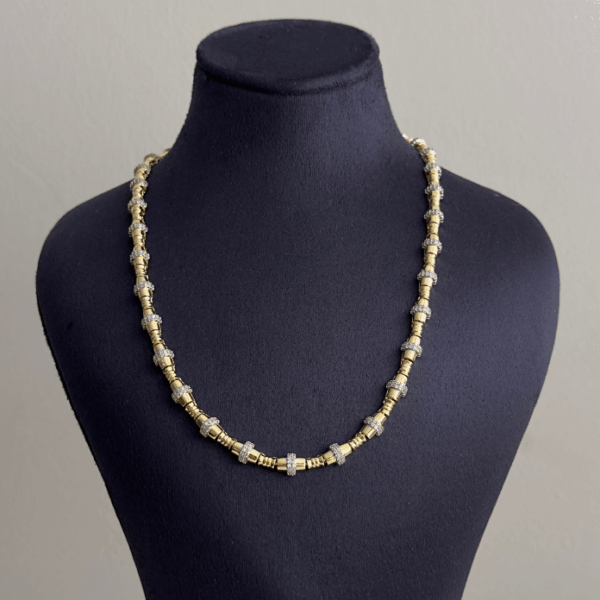 bijuteri vip gold silindir taşlı 45cmkolye