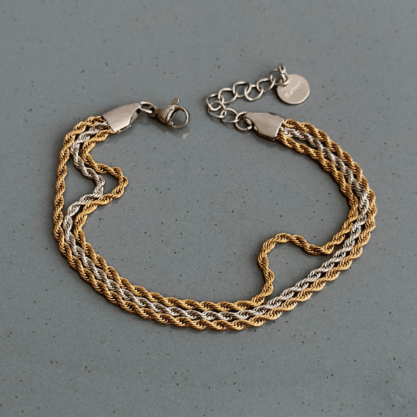 çelik multi üçlü burgu bileklik