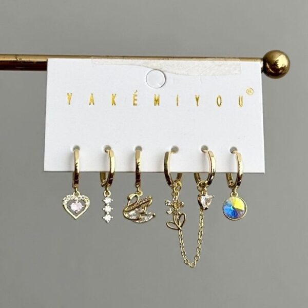 vip yakemıyou gold altılı küpe