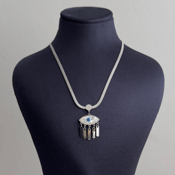 çelik silver göz italyan 45cm kolye