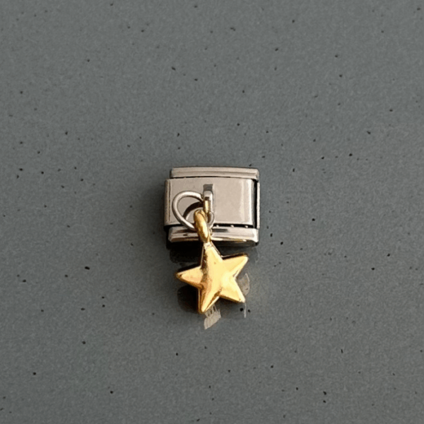 pirinç silver sallantılı yıldız gold charm