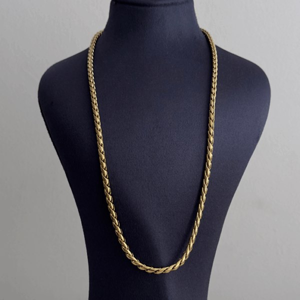 çelik gold farklı burgu 60cm kolye