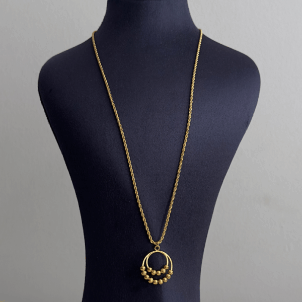 çelik gold burgu yuvarlak dorika 60cm kolye