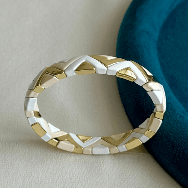 çelik lastikli gold beyaz bileklik
