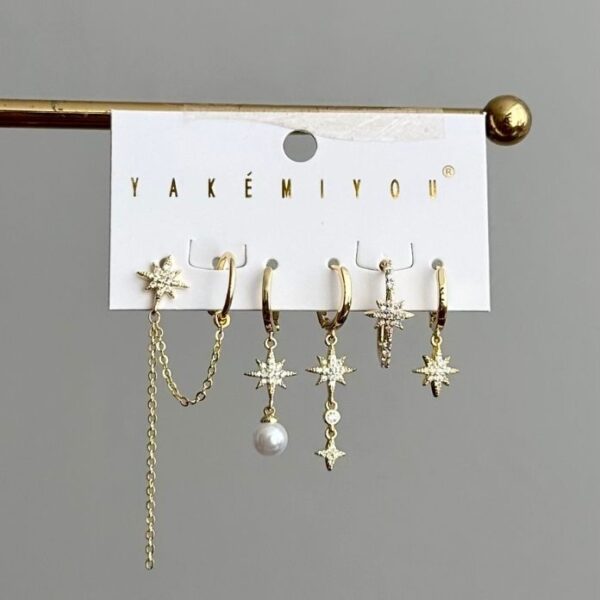 vip yakemıyou silver altılı küpe