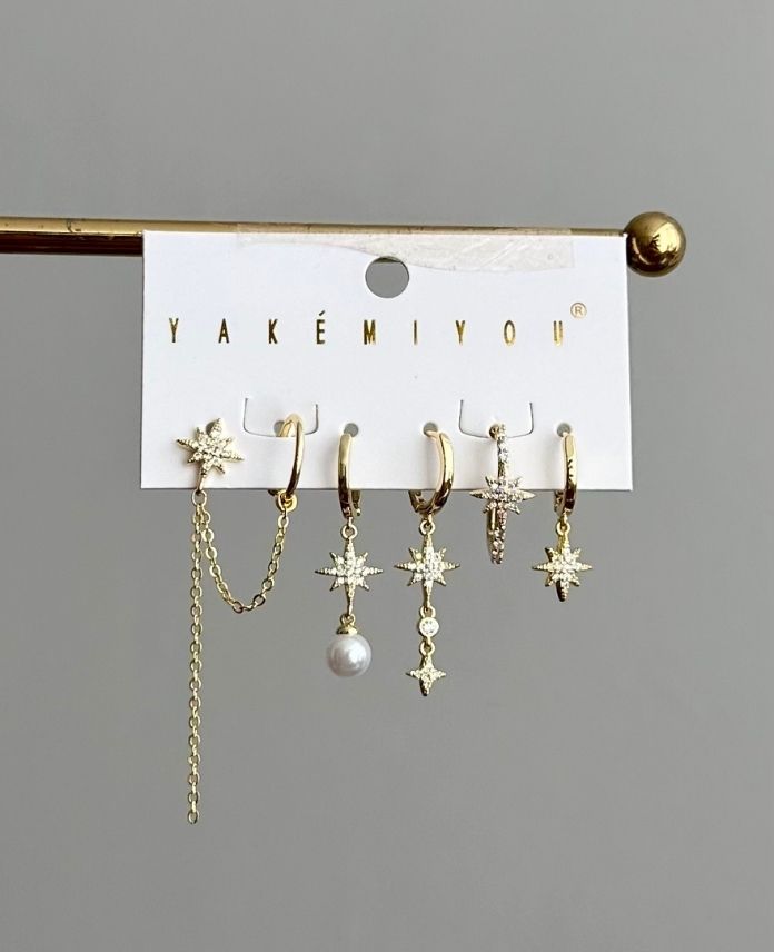 29-1.jpg vip yakemıyou silver altılı küpe - Görsel 1