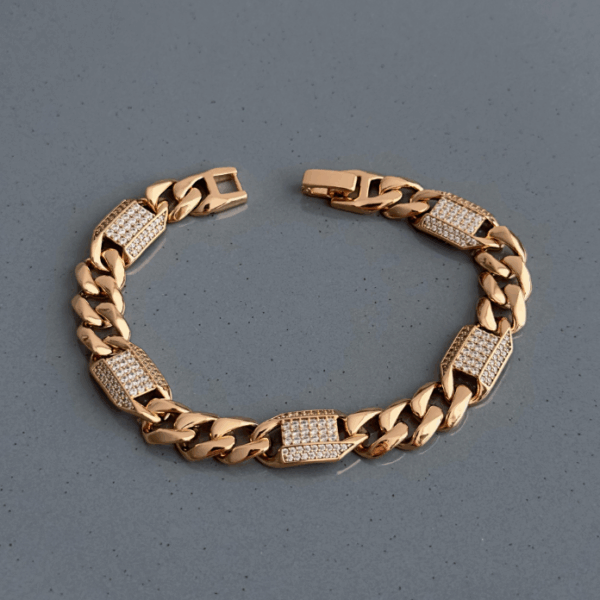 xuping rose beş dikdörtgen taşlı bileklik