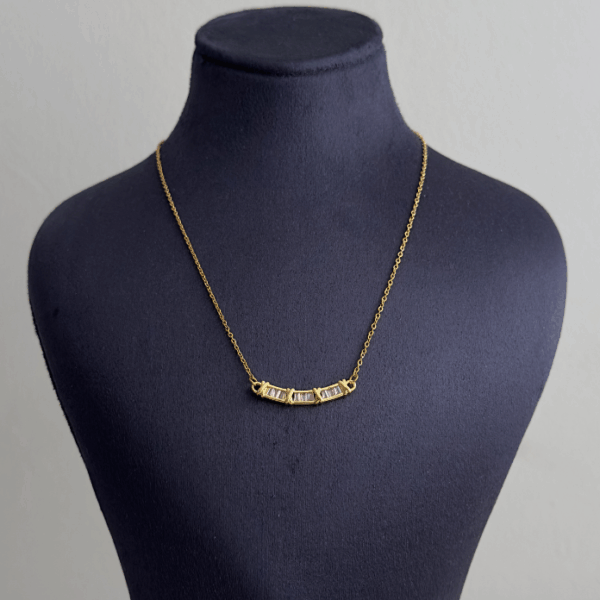 çelik gold pembe xox 45cm kolye