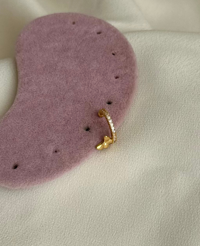 3-2-1.png pirinç gold kelebek taşlı earcuff - Görsel 1