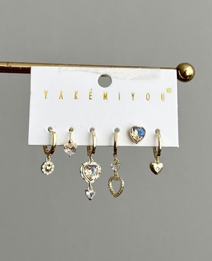 30-1.jpg vip yakemıyou gold altılı küpe - Görsel 1