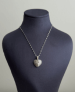 çelik silver kalp açılır 45cm kolye