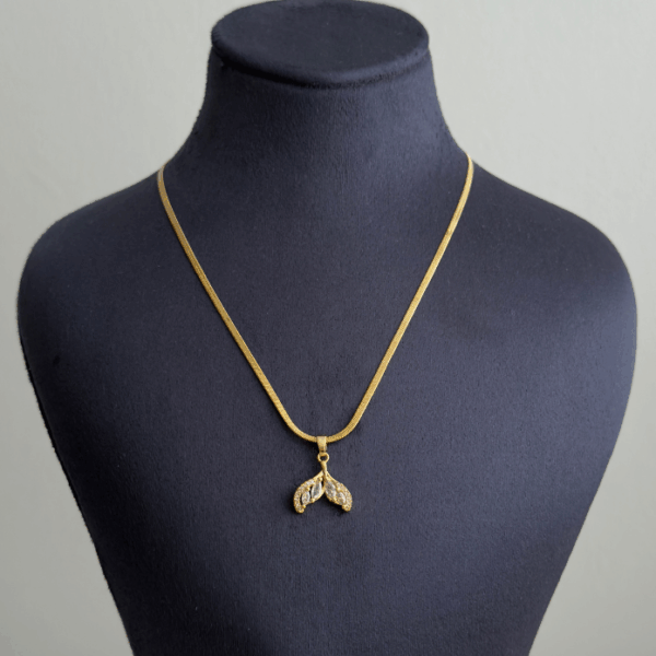 çelik gold balık kuyruğu italyan 45cm kolye