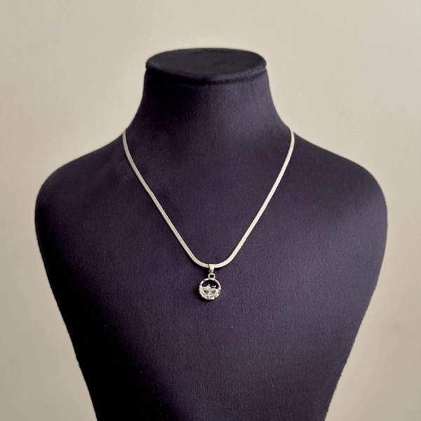 çelik silver italyan yunus yuvarlak 45cm kolye