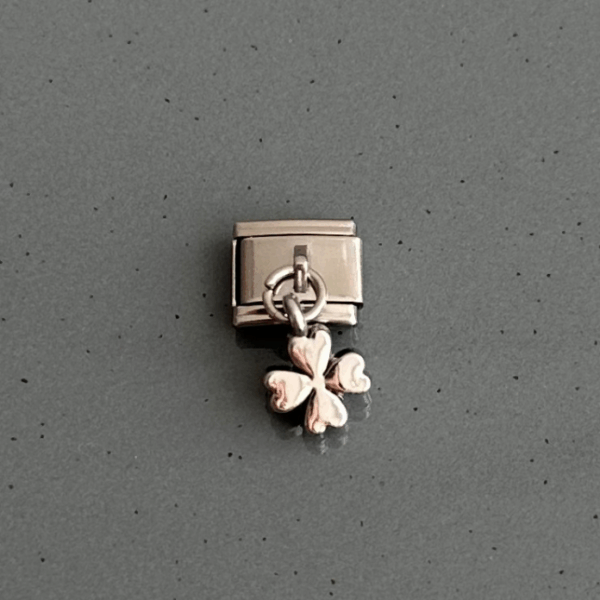 pirinç silver sallantılı yonca charm