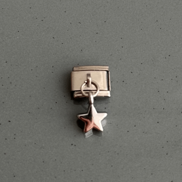 pirinç silver sallantılı yıldız charm