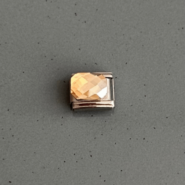 pirinç silver dikdörtgen beyaz pndr charm