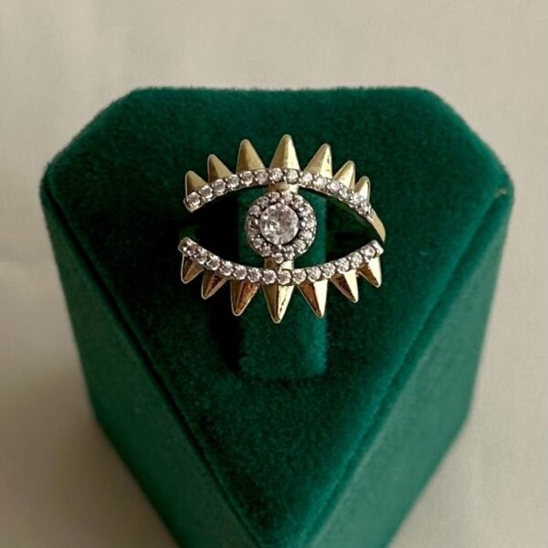 pirinç gold ayarlanabilir büyük göz yüzük