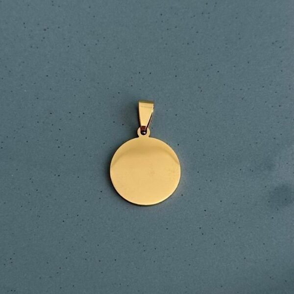 çelik  gold yuvarlak 2cm çap kolye ucu