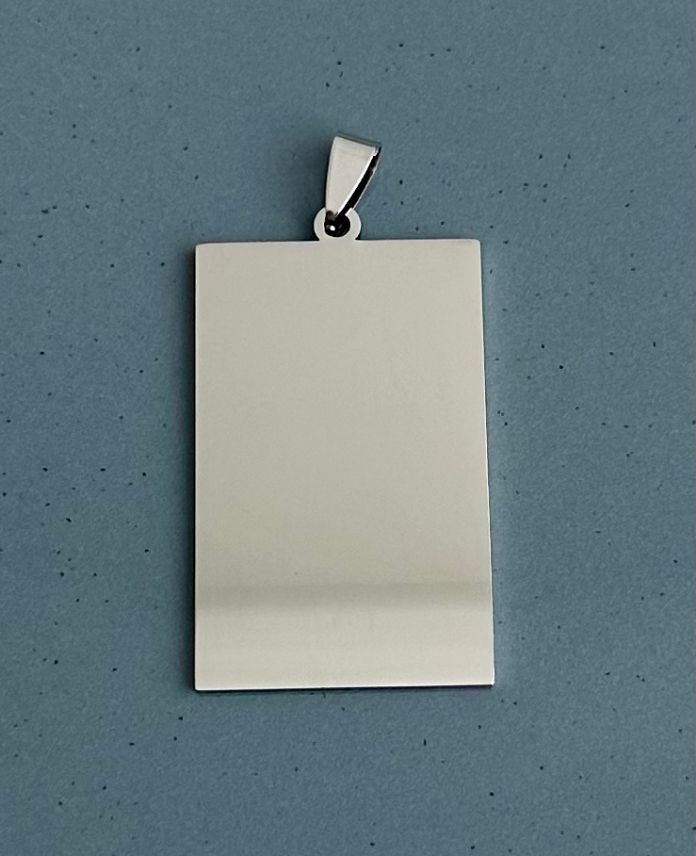 49-1.jpg çelik silver dikdörtgen 4,5x2.5cm kolye ucu - Görsel 1