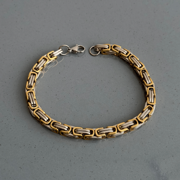 çelik gold silver multi kral erkek bileklik