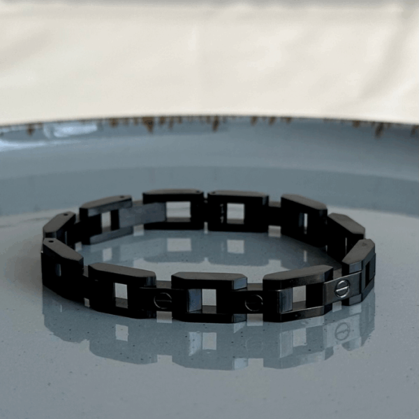 çelik siyah erkek crt bileklik