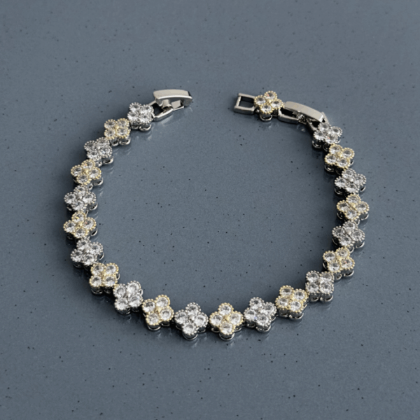 pirinç vip multi yonca taşlı bileklik