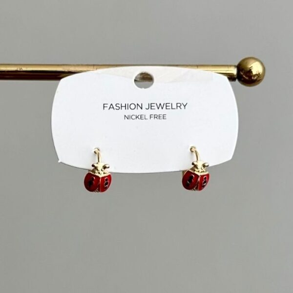 Vip gold nikelsiz uğur böceği çocuk küpe