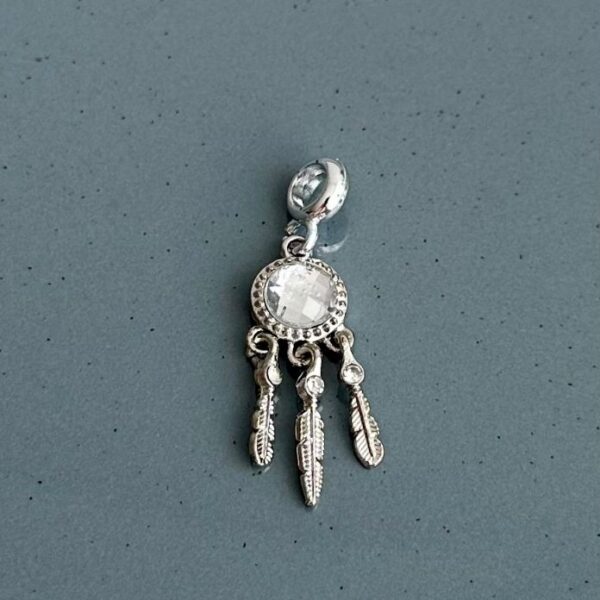 pirinç silver rüya kapanı beyaz charm