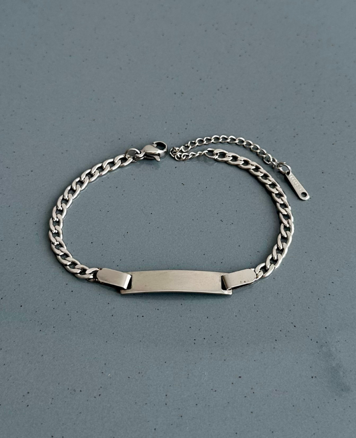 59-1-1.png çelik silver çocuk plaka bileklik - Görsel 1