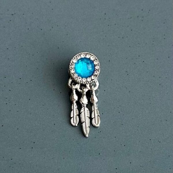 pirinç silver rüya kapanı mavi charm