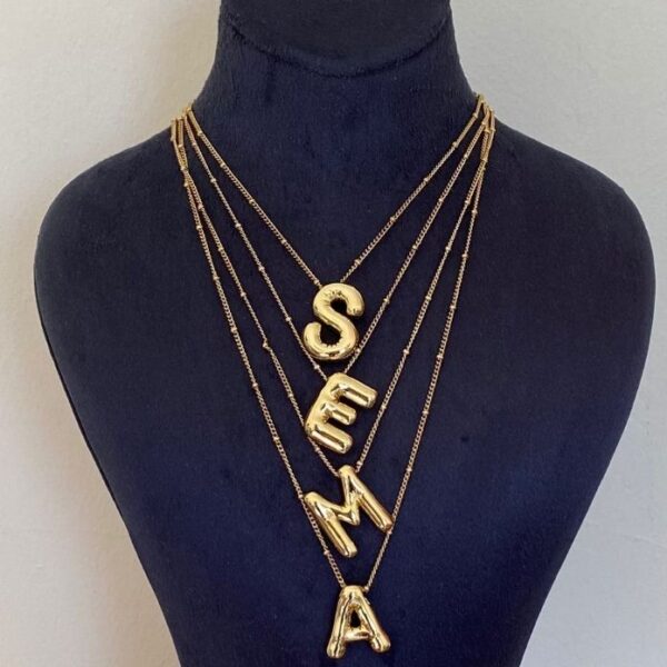 Çelik 1 Yeni Balon Harf Kolye