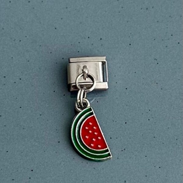 pirinç silver sallantılı karpuz dilimi italyan charm