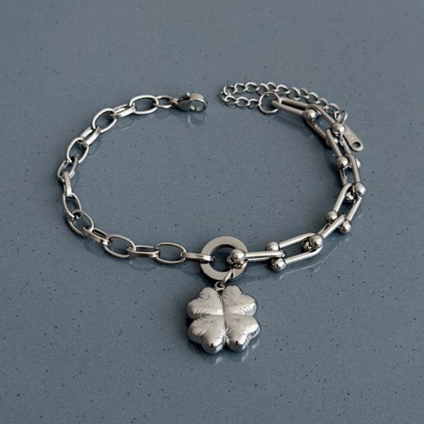 çelik silver tffny yonca bileklik