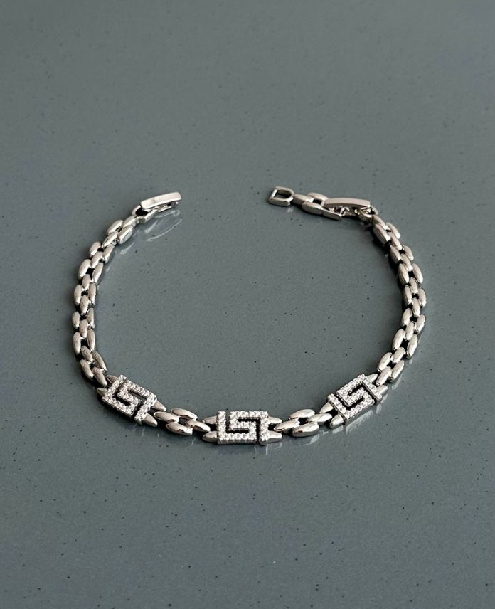 62.jpg xuping silver labirent taşlı bileklik - Görsel 1