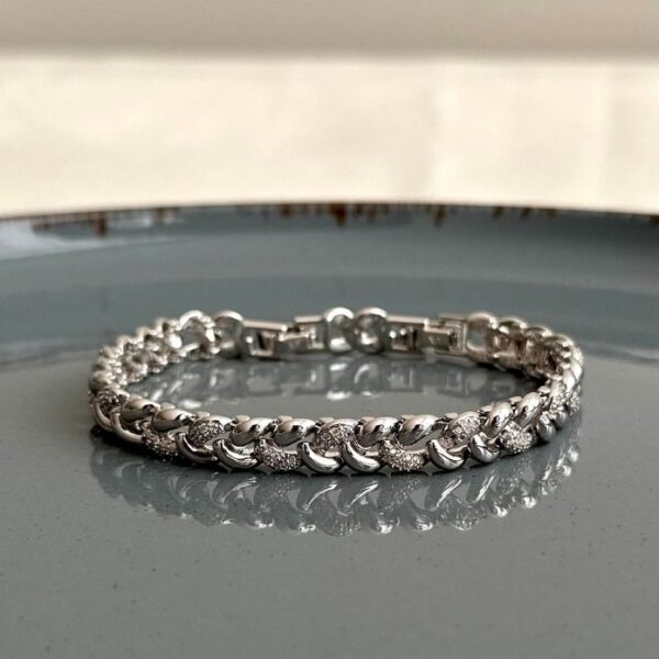 xuping silver yaprak taşlı bileklik