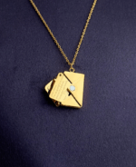 çelik gold mektup plaka yazılı 45cm kolye - Görsel 2