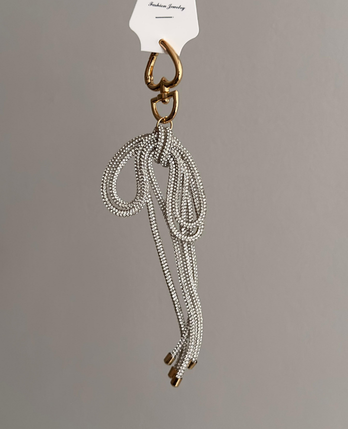 64-2.png aksesuar gold silver kurdele anahtarlık - Görsel 1