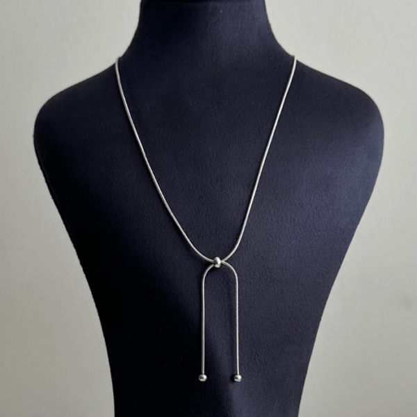 çelik silver yuvarlak italyan çapraz asansör 50cm kolye